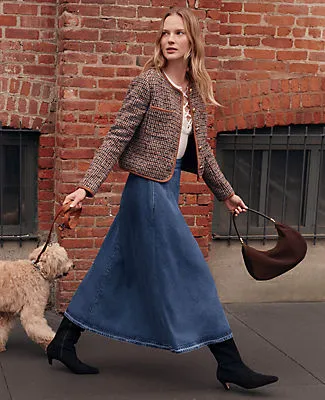 Ann Taylor Weekend Collection Pull On Denim Skirt sold by Ann Taylor