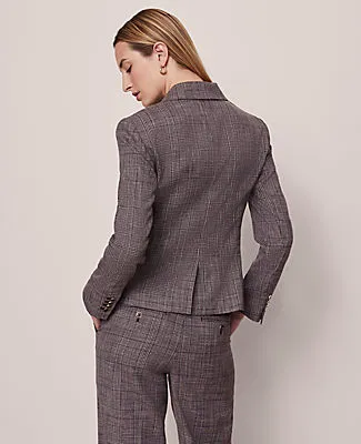 Ann Taylor The Petite Fitted Double Breasted Blazer in Plaid sold by Ann Taylor product image thumbnail 2