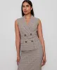 Ann Taylor Petite Belted Plaid Vest sold by Ann Taylor