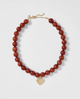 Ann Taylor Stone Heart Pendant Necklace sold by Ann Taylor