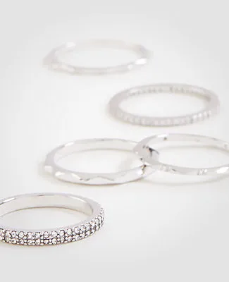 Ann Taylor Crystal Stacked Ring Set sold by Ann Taylor product image thumbnail 2