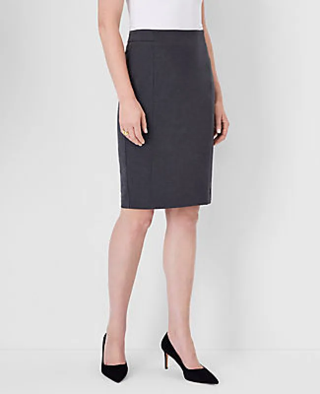 Ann Taylor The Petite Seamed Pencil Skirt in Seasonless Stretch sold by Ann Taylor