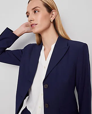 Ann Taylor The Petite Shorter Two Button Blazer in Bi-Stretch sold by Ann Taylor
