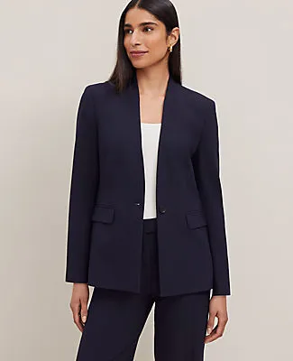 Ann Taylor The Collarless Blazer in Seasonless Stretch sold by Ann Taylor product image thumbnail 3