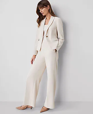 Ann Taylor The Petite Shorter One Button Blazer in Fluid Crepe sold by Ann Taylor product image thumbnail 3