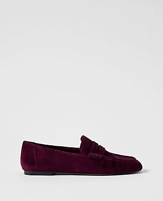 Ann Taylor Gathered Suede Loafer sold by Ann Taylor