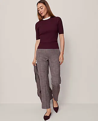 Ann Taylor The Petite High Rise Ankle Pant in Plaid sold by Ann Taylor product image thumbnail 2