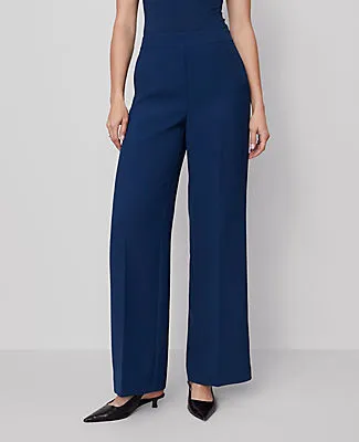 Ann Taylor The Petite Wide-Leg Pant in Fluid Crepe — Curvy Fit sold by Ann Taylor