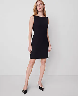 Ann Taylor The Petite Boatneck Dress in Seasonless Stretch sold by Ann Taylor