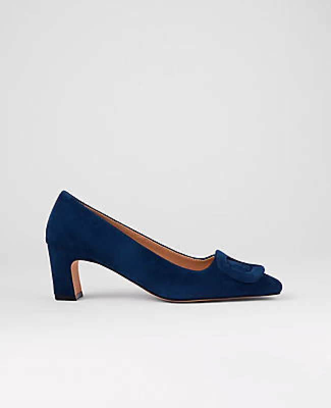 Ann Taylor Suede Buckle Pump sold by Ann Taylor