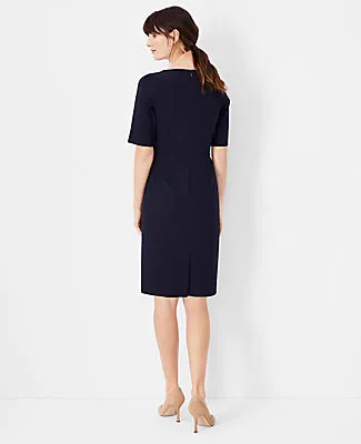 Ann Taylor The Elbow Sleeve Square Neck Dress in Seasonless Stretch sold by Ann Taylor product image thumbnail 2
