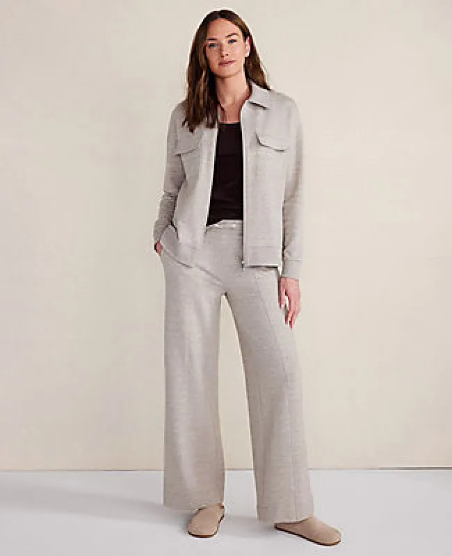 Ann Taylor Haven Well Within Tencel Fleece Wide Leg Pintuck Pants sold by Ann Taylor