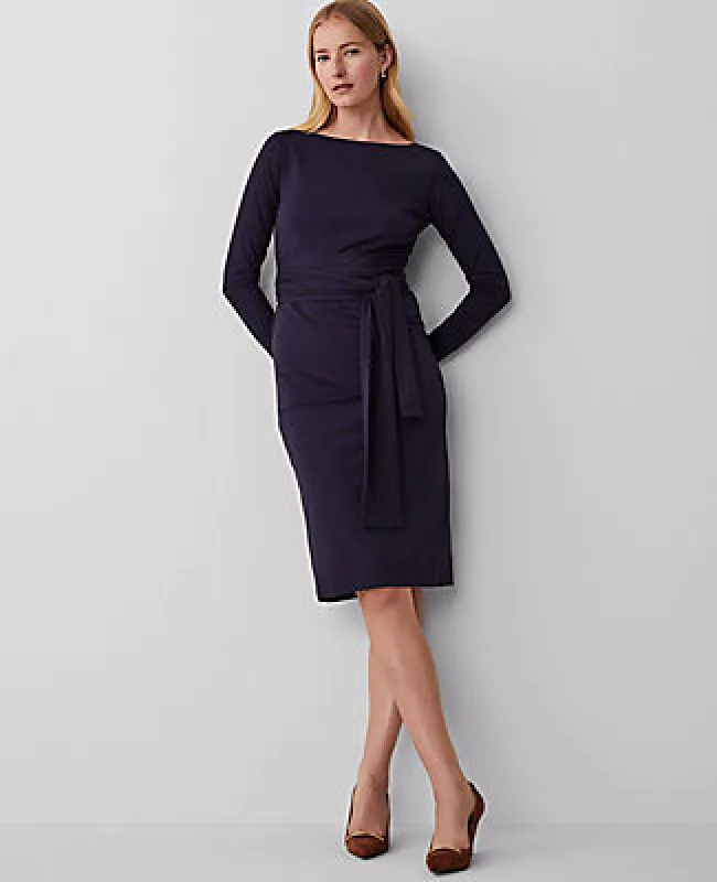Ann Taylor Petite Knit Tie Waist Sheath Dress sold by Ann Taylor