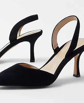 Ann Taylor Kerry Suede Slingback Pumps sold by Ann Taylor product image thumbnail 2