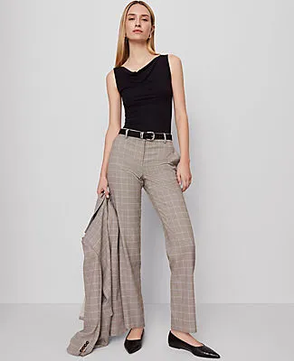 Ann Taylor The Petite Straight Pant in Plaid sold by Ann Taylor