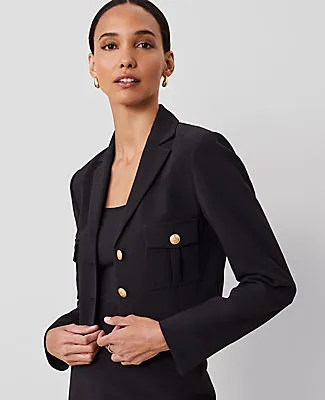 Ann Taylor The Military Blazer Jacket in Fluid Crepe sold by Ann Taylor product image thumbnail 4