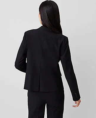 Ann Taylor The Petite Notched One Button Blazer in Seasonless Stretch sold by Ann Taylor product image thumbnail 2