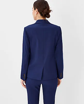 Ann Taylor The Petite Long One Button Blazer in Bi-Stretch sold by Ann Taylor product image thumbnail 2