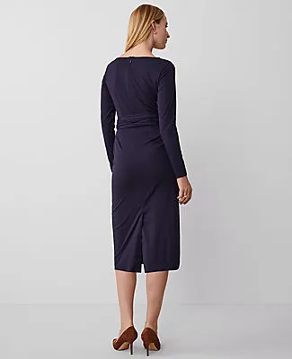 Ann Taylor Petite Knit Tie Waist Sheath Dress sold by Ann Taylor product image thumbnail 2