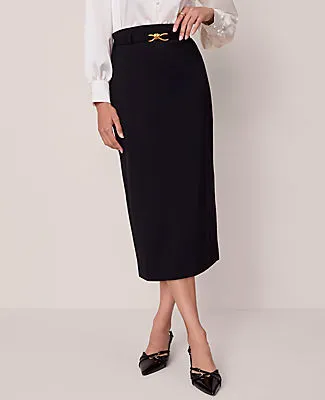 Ann Taylor Belted Pencil Skirt in Ponte sold by Ann Taylor product image thumbnail 2