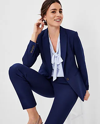 Ann Taylor The Long One Button Blazer in Bi-Stretch sold by Ann Taylor product image thumbnail 3