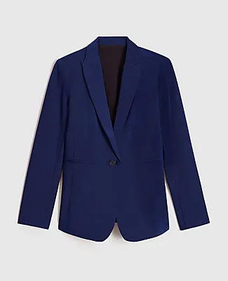 Ann Taylor The Long One Button Blazer in Bi-Stretch sold by Ann Taylor product image thumbnail 4