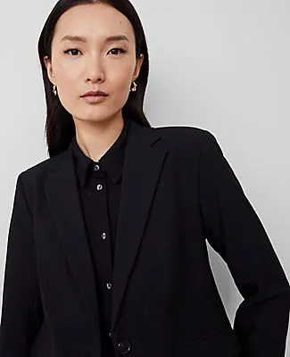 Ann Taylor The Tall Notched One Button Blazer in Seasonless Stretch sold by Ann Taylor product image thumbnail 3
