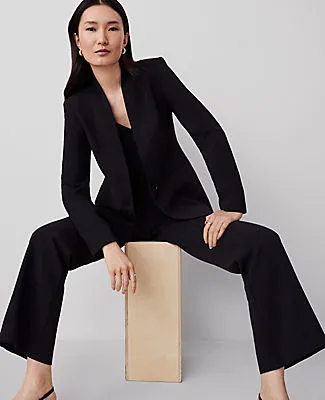 Ann Taylor The Petite Long Collarless Blazer in Fluid Crepe sold by Ann Taylor product image thumbnail 5