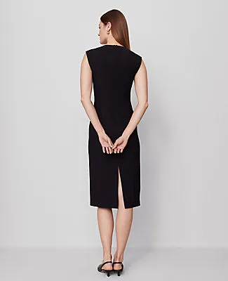 Ann Taylor The Petite Seamed V-Neck Sheath Dress in Bi-Stretch sold by Ann Taylor product image thumbnail 2