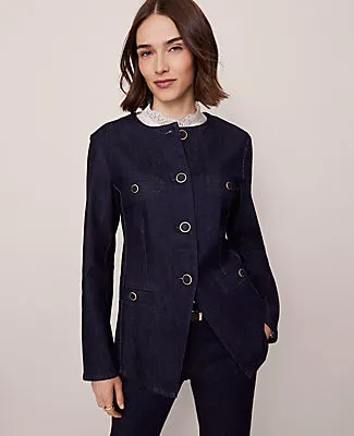 Ann Taylor Denim Split Hem Jacket sold by Ann Taylor product image thumbnail 2