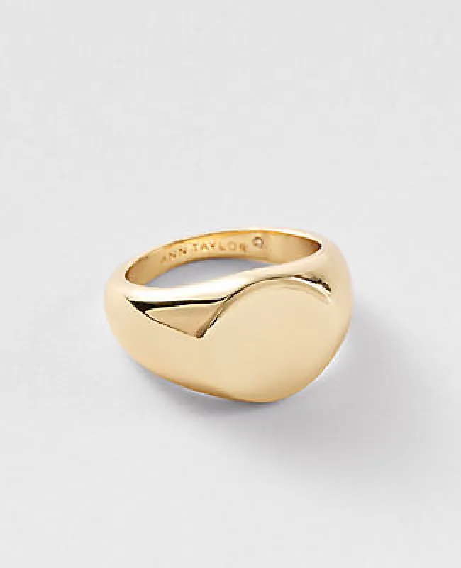Ann Taylor Metal Signet Ring sold by Ann Taylor