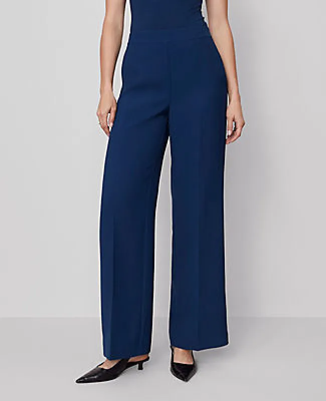 Ann Taylor The Wide-Leg Pant in Fluid Crepe — Curvy Fit sold by Ann Taylor