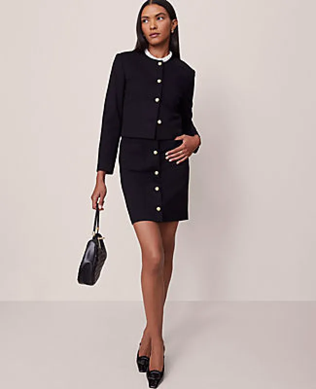 Ann Taylor Petite Pocket Skirt in Ponte sold by Ann Taylor