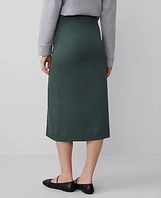 Ann Taylor Weekend Collection Effortless Midi Wrap Skirt sold by Ann Taylor product image thumbnail 3