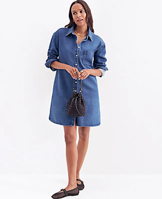 Ann Taylor Petite Denim Shirtdress sold by Ann Taylor