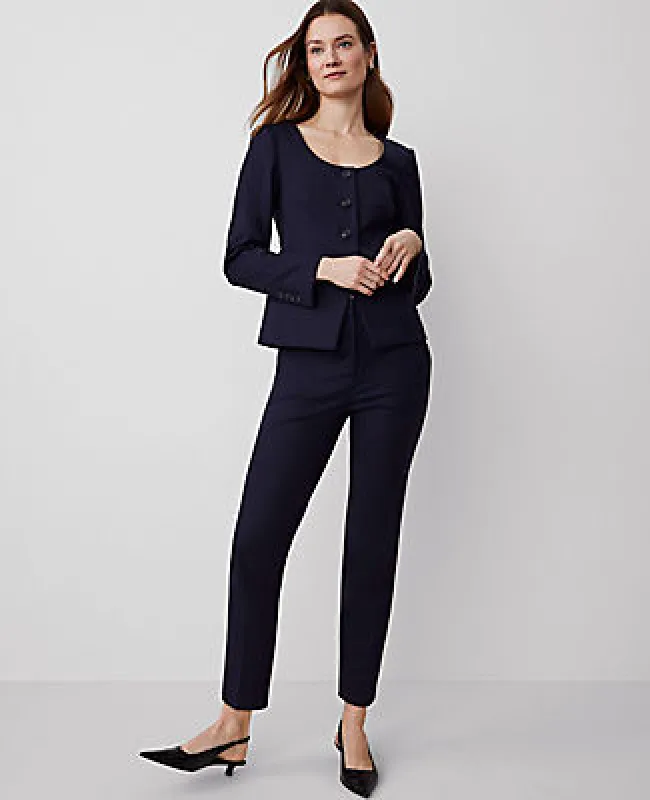 Ann Taylor The Tall High Rise Everyday Ankle Pant in Stretch Cotton sold by Ann Taylor