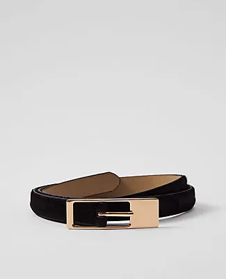 Ann Taylor Calf Hair Rectangle Buckle Belt sold by Ann Taylor