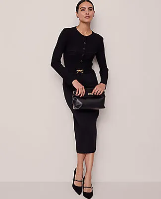 Ann Taylor Belted Pencil Skirt in Ponte sold by Ann Taylor product image thumbnail 4