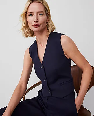 Ann Taylor The Petite Tailored Vest in Stretch Cotton sold by Ann Taylor product image thumbnail 3