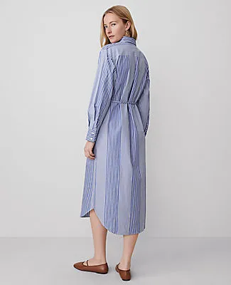 Ann Taylor Weekend Collection Striped Midi Shirtdress sold by Ann Taylor product image thumbnail 2