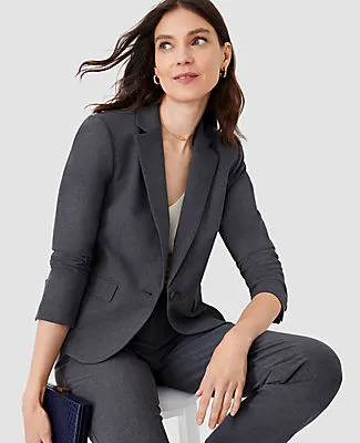 Ann Taylor The Notched One Button Blazer in Seasonless Stretch sold by Ann Taylor product image thumbnail 3