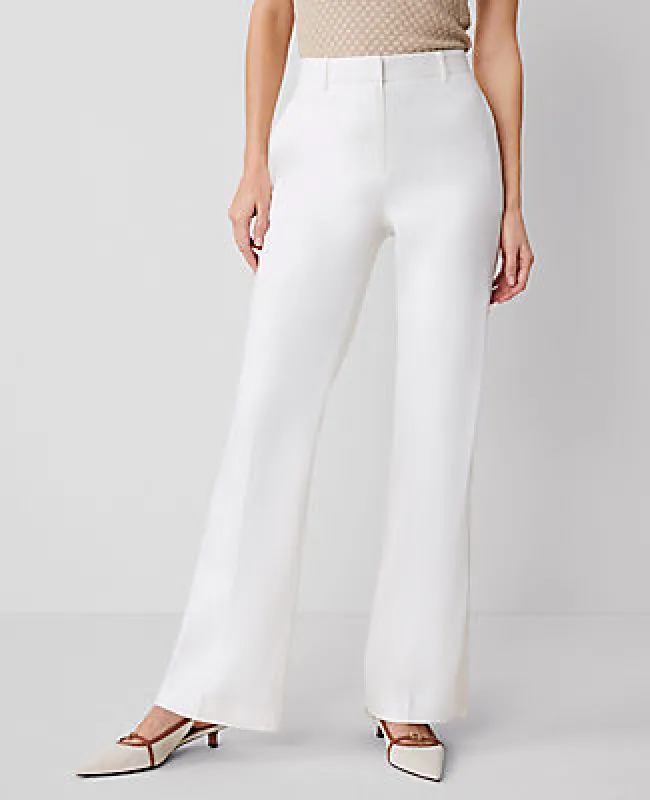 Ann Taylor The Trouser Pant in Herringbone Linen Blend — Curvy Fit sold by Ann Taylor