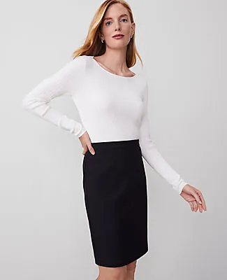 Ann Taylor Seamed Pencil Skirt in Bi-Stretch sold by Ann Taylor