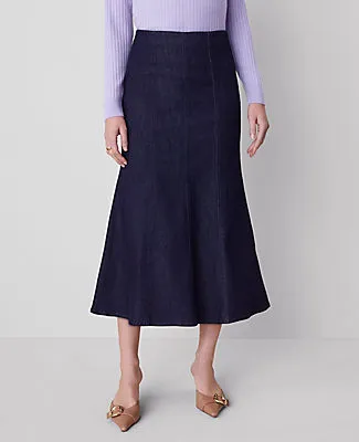 Ann Taylor Denim Trumpet Midi Skirt sold by Ann Taylor product image thumbnail 2