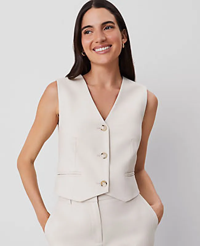 Ann Taylor The Tailored Vest in Stretch Cotton sold by Ann Taylor