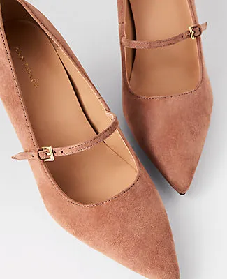 Ann Taylor Suede Mary Jane Pump sold by Ann Taylor product image thumbnail 2