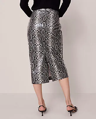 Ann Taylor Petite Snake Print Pencil Skirt sold by Ann Taylor product image thumbnail 4