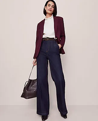 Ann Taylor The Petite One Button Blazer in Ponte sold by Ann Taylor product image thumbnail 5