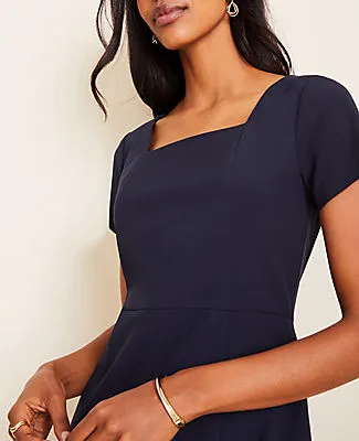 Ann Taylor The Petite Square Neck Sheath Dress in Seasonless Stretch sold by Ann Taylor product image thumbnail 3