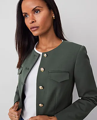 Ann Taylor Petite Ponte Crew Neck Jacket sold by Ann Taylor product image thumbnail 4